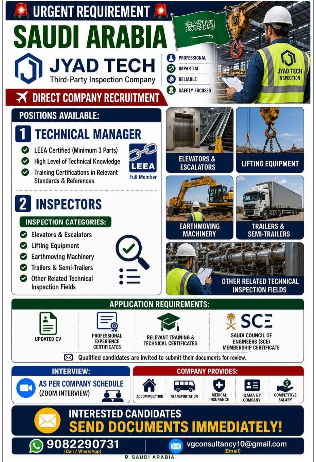 JYAD TECH third party inspection Co is hiring