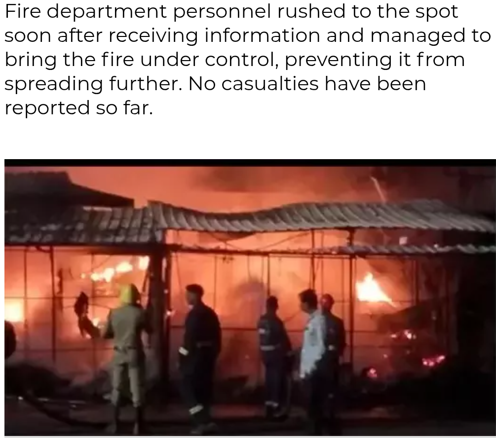 Kamareddy Fire Accident: 12 Shops Gutted at Old Bus Stand