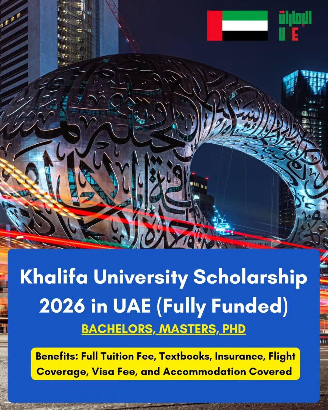 KHALIFA UNIVERSITY SCHOLARSHIP 2026 IN UAE