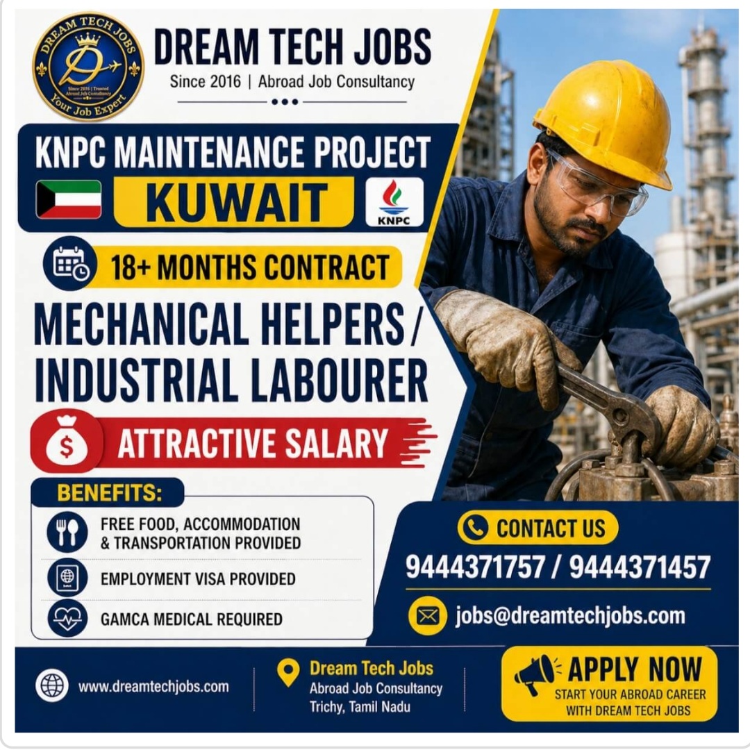 KNOC MAINTENANCE PROJECT RECRUITMENT KUWAIT