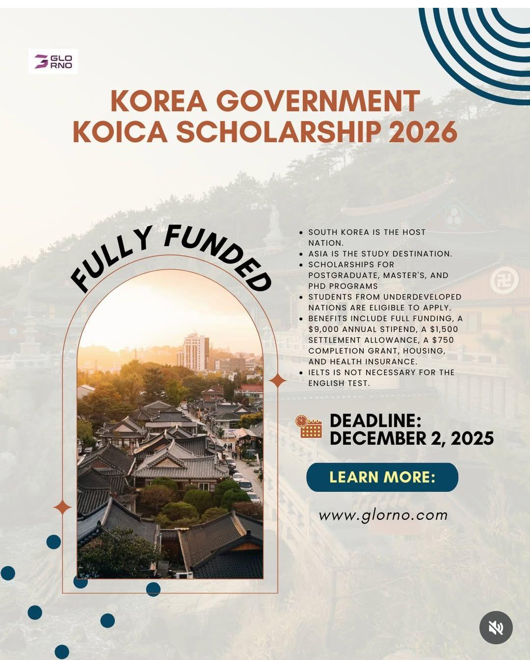 KOICA SCHOLORSHIP 2026