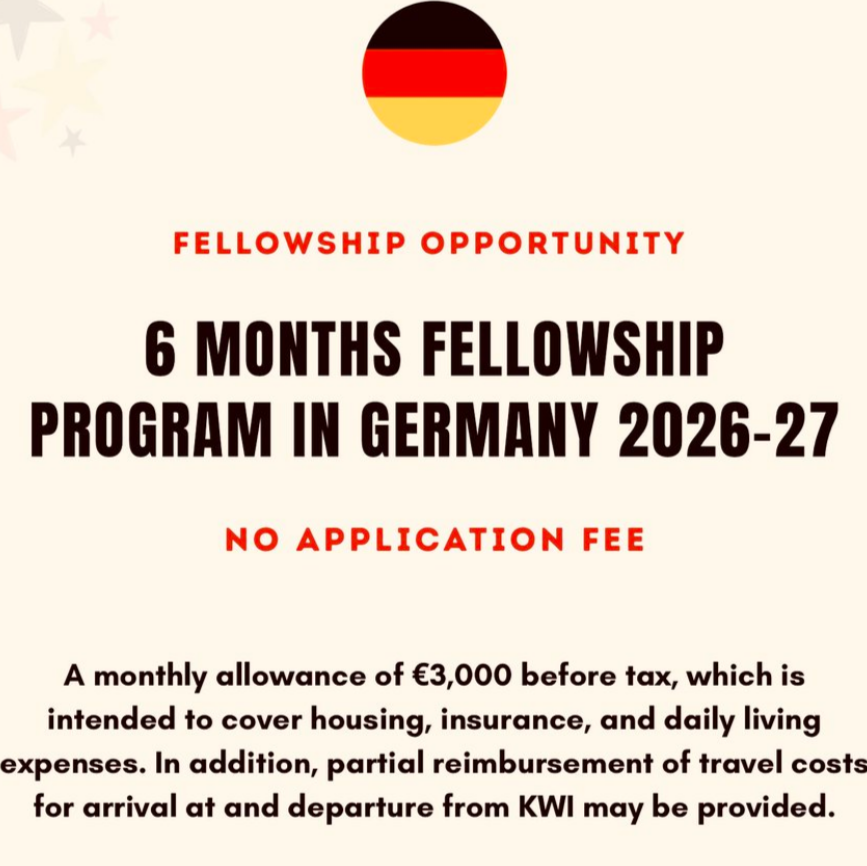 KWI International Fellowship Programme 2026–27 | Germany