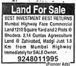 LAND FOR SALE