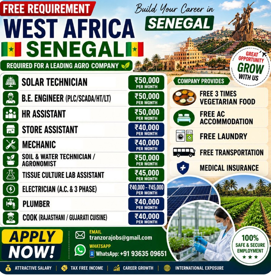 LEADING AGRO COMPANY IS HIRING FOR WEST AFRICA