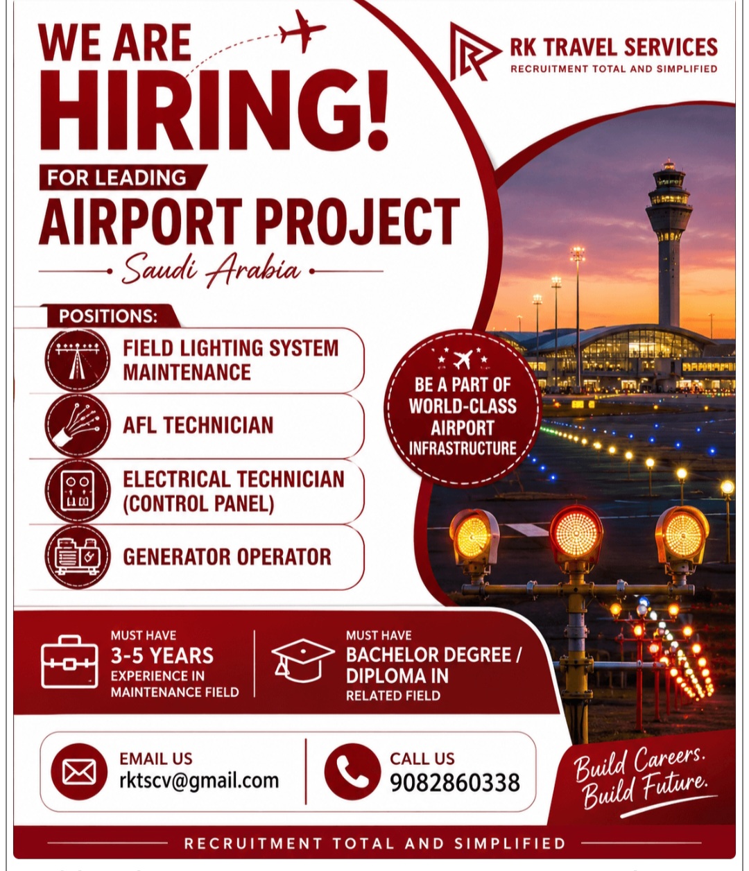 LEADING AIRPORT PROJECT HIRING FOR SAUDI ARABIA