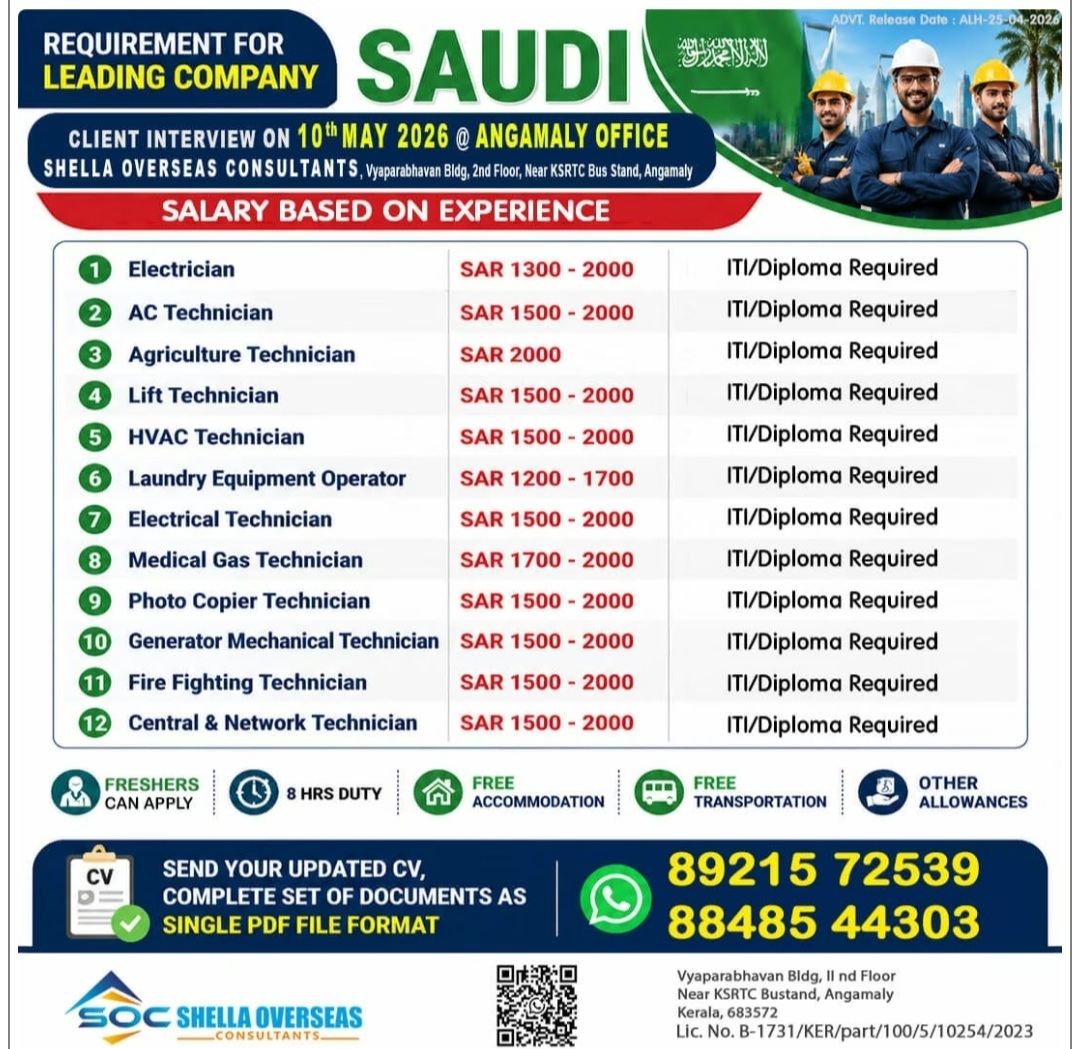 LEADING COMPANY IN SAUDI ARABIA IS HIRING FOR MULTIPLE KOB ROLES