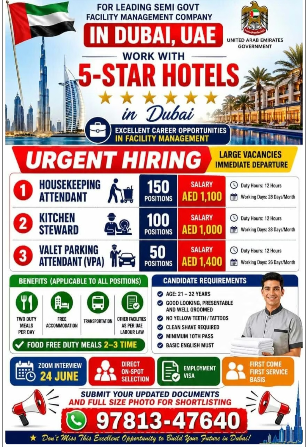 LEADING FACILITY MANAGEMENT COMPANY HIRING FOR DUBAI