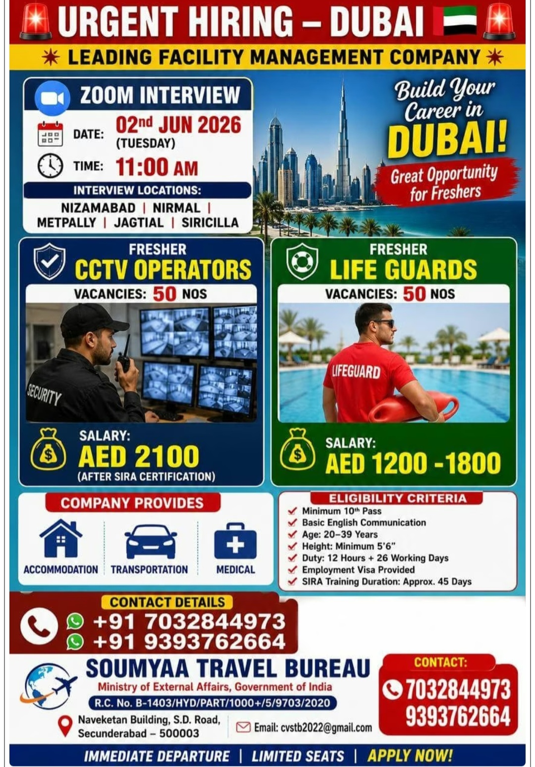 LEADING FACILITY MANAGEMENT COMPANY IS HIRING FOR DUBAI