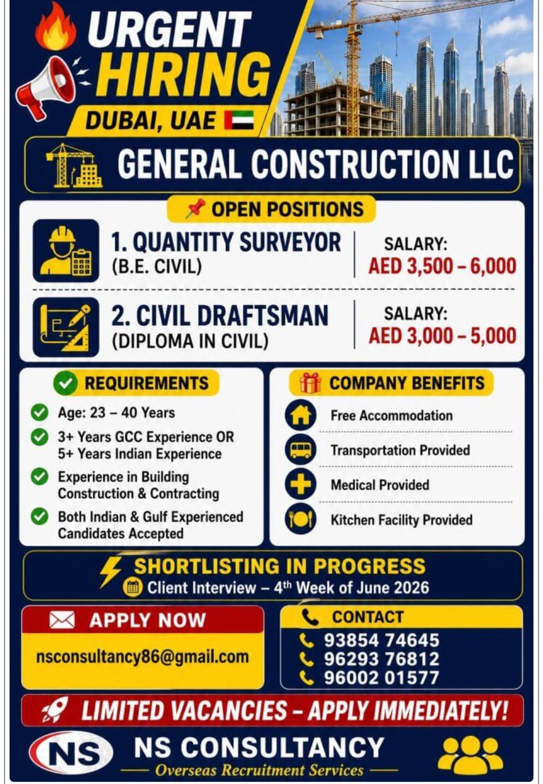 LEADING GENERAL CONSTRUCTION LLC REQUIREMENT FOR DUBAI
