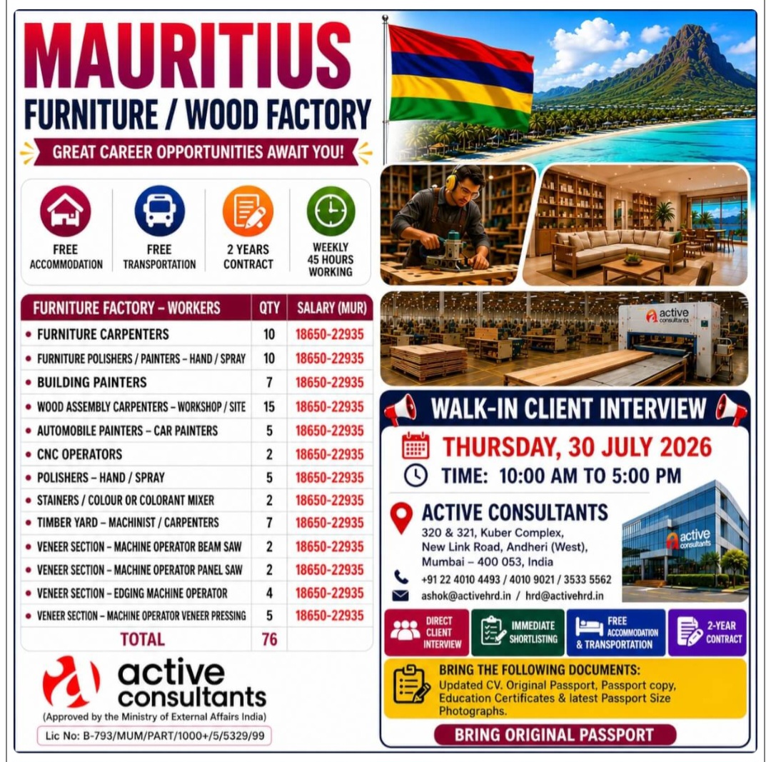 LEADING GROUP IS HIRING FOR MAURITIUS