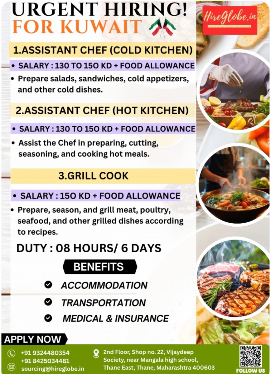 LEADING RESTAURANT IS HIRING FOR KUWAIT
