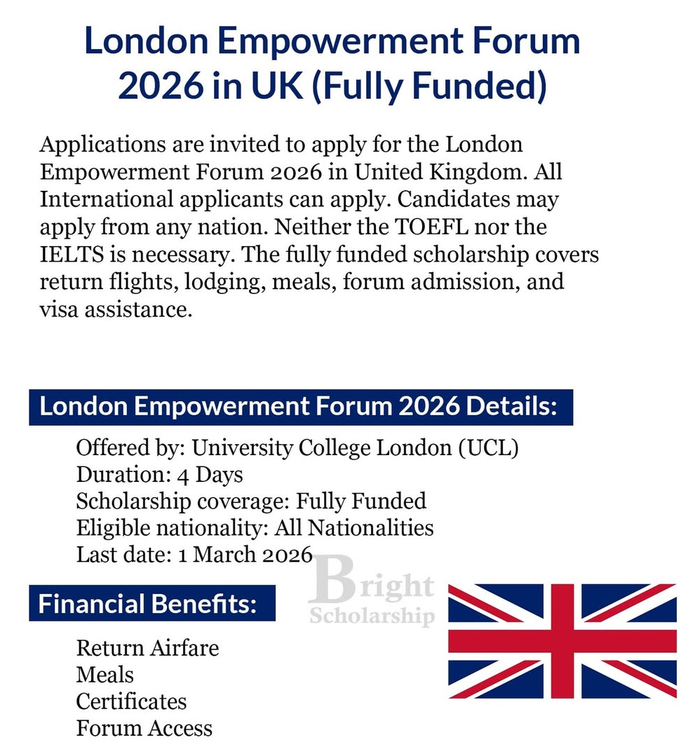 LONDON EMPOWERMENT FORUM 2026 IN UK ( FULLY FUNDED)