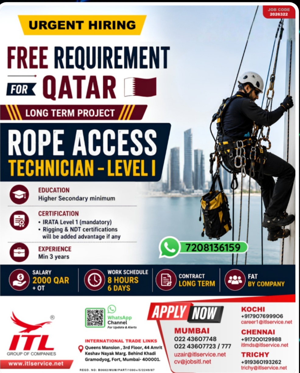 LONG TERM PROJECT FREE RECRUITMENT FOR QATAR