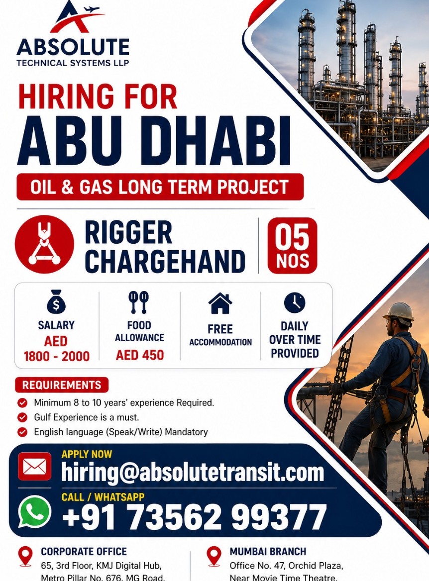 LONG TERM PROJECT HIRING FOR ABU DHABI