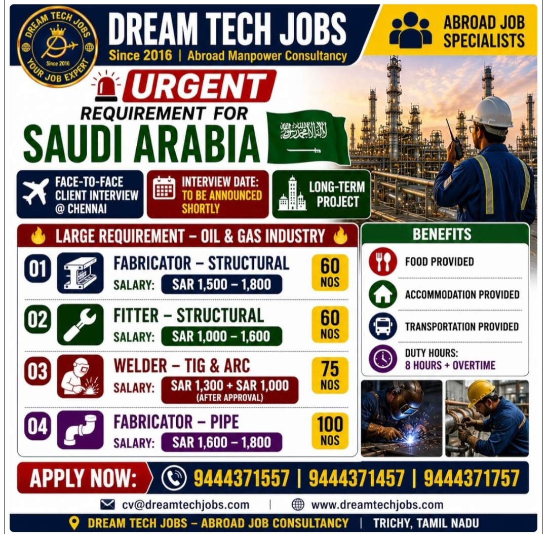 LONG TERM PROJECT REQUIREMENT FOR SAUDI ARABIA