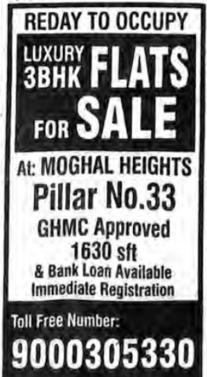 LUXURY 3 BHK FLATS FOR SALE