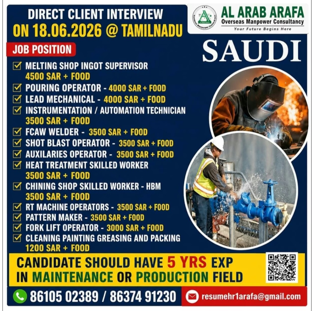 MAINTENANCE AND PRODUCTION FIELD RECRUITMENT