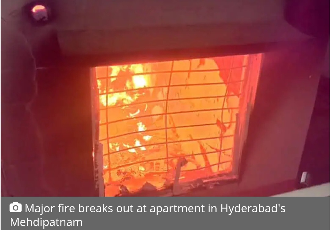 Major fire breaks out at apartment in Hyderabad’s Mehdipatnam