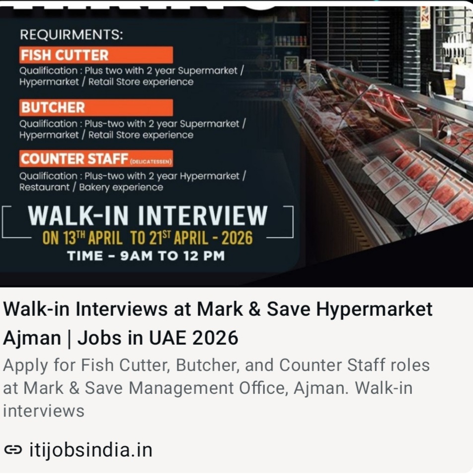 MARK &SAVE HYPER MARKET US RECRUITING AT UAE