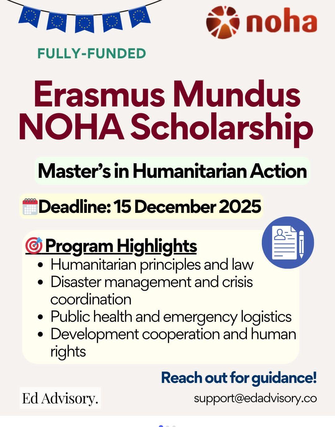 MASTERS IN HUMANITARIAN ACTION