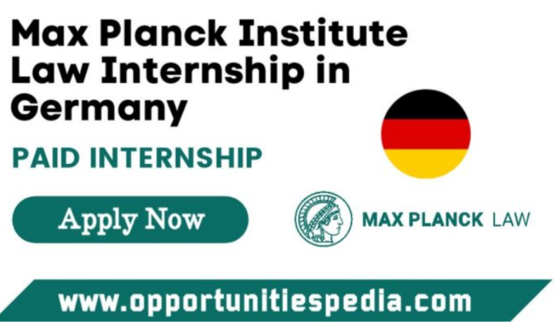 Max Planck Institute Law Internship 2026 in Germany
