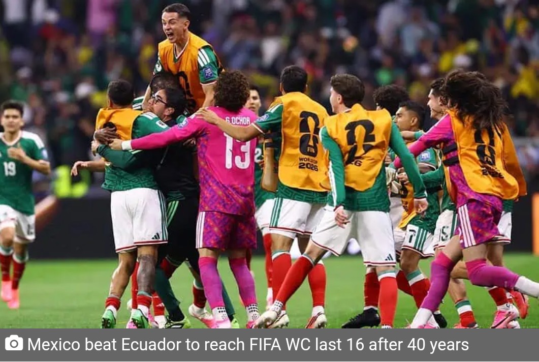Mexico beat Ecuador to reach FIFA WC last 16 after 40 years