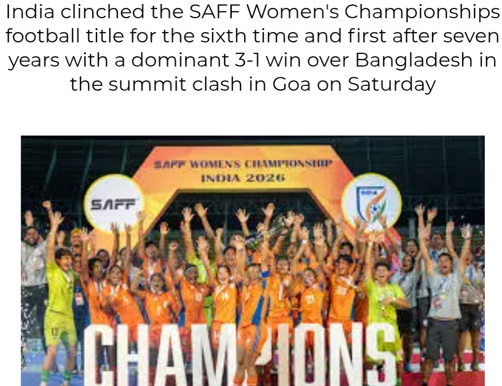 Modi Congratulates Women's Football Team On Winning SAFF Women's Championship