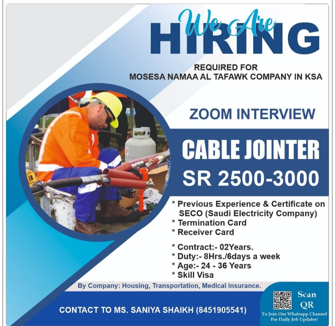 MOSESA NAMAA AL TAFAWK Co is hiring for KSA