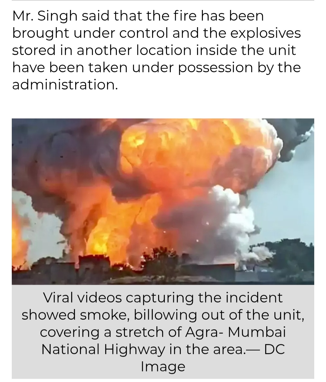 MP: 3 Killed, 23 Injured In Explosion In Firecracker Factory,