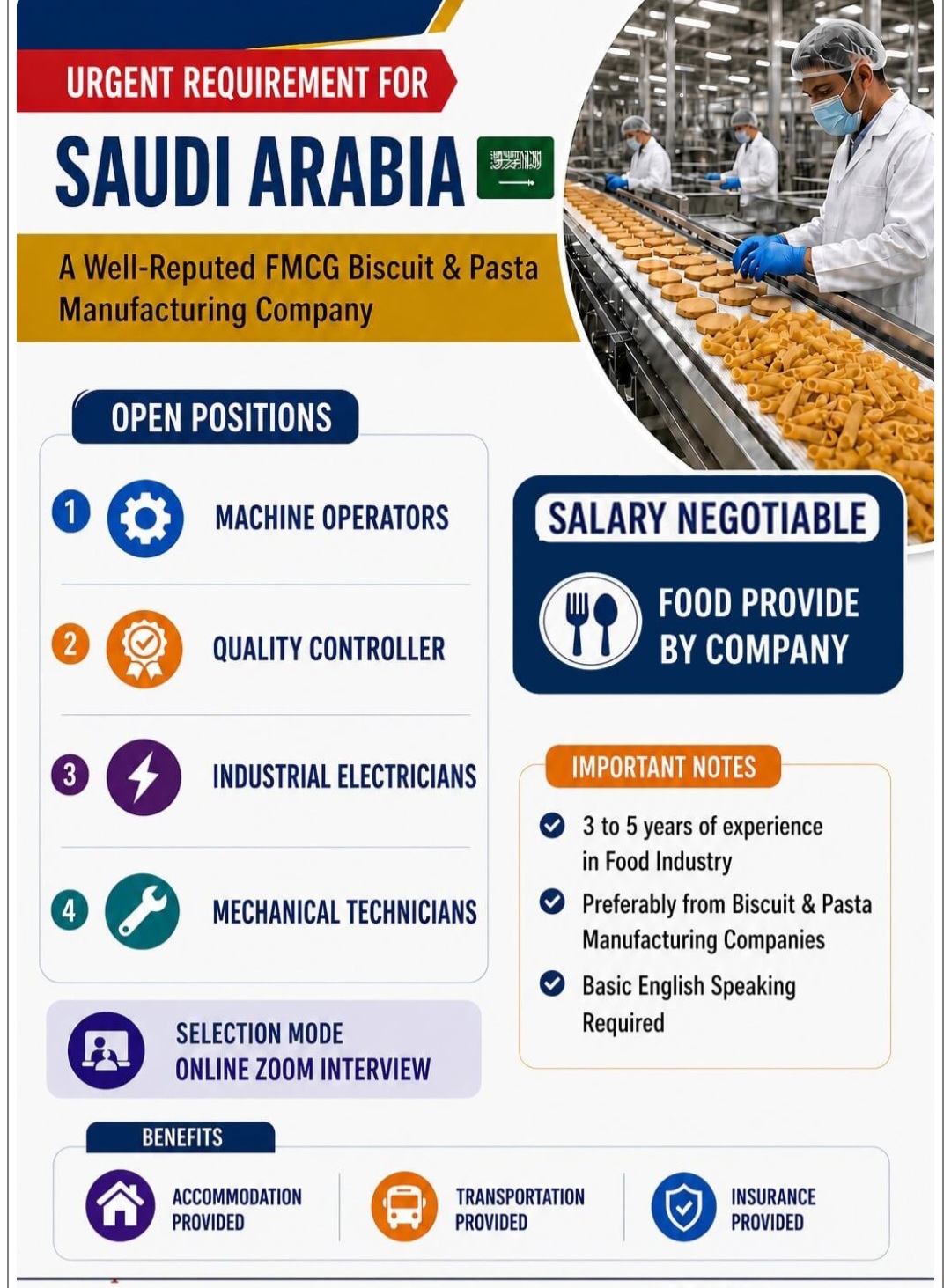 MULTIPLE JOB POSITIONS HIRING FOR SAUDI ARABIA