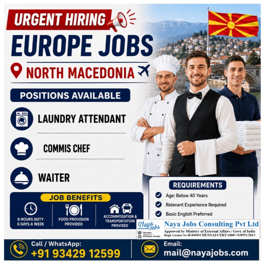 MULTIPLE JOB VACANCIES FOR EUROPE
