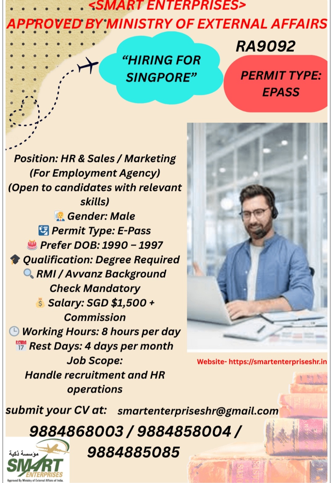 MULTIPLE JOB VACANCIES FOR SINGAPORE