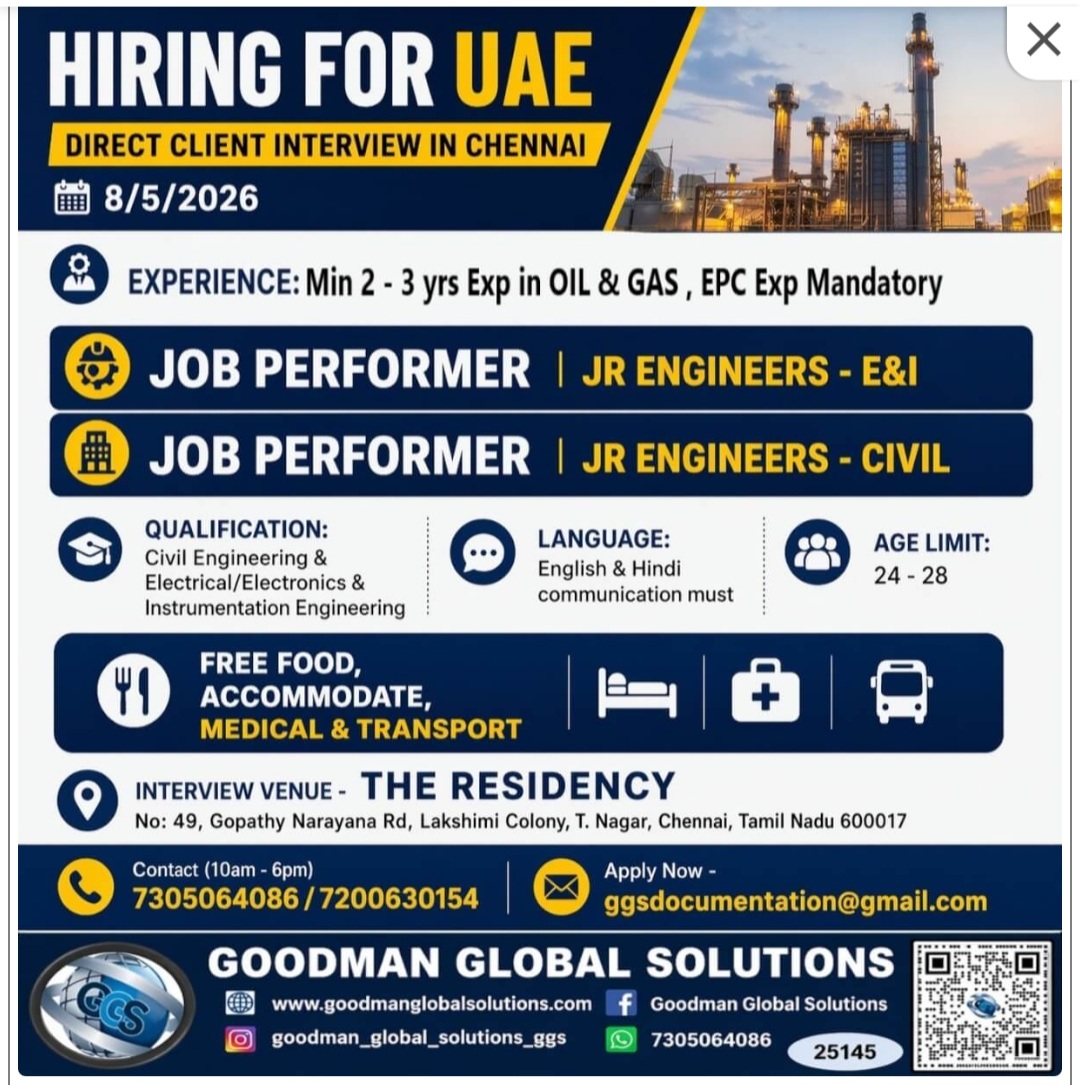MULTIPLE JOB VACANCIES FOR UAE