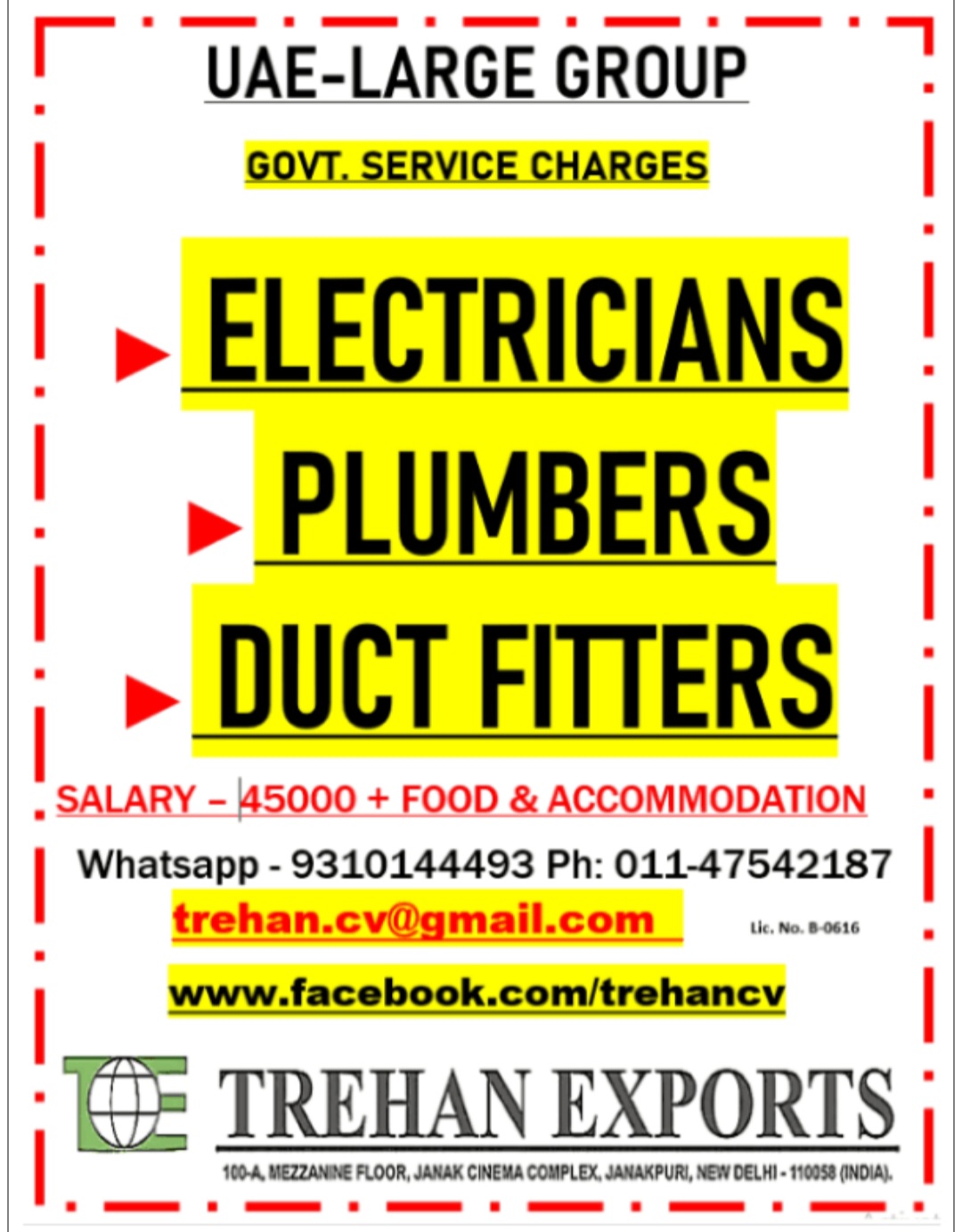 MULTIPLE JOB VACANCIES FOR UAE