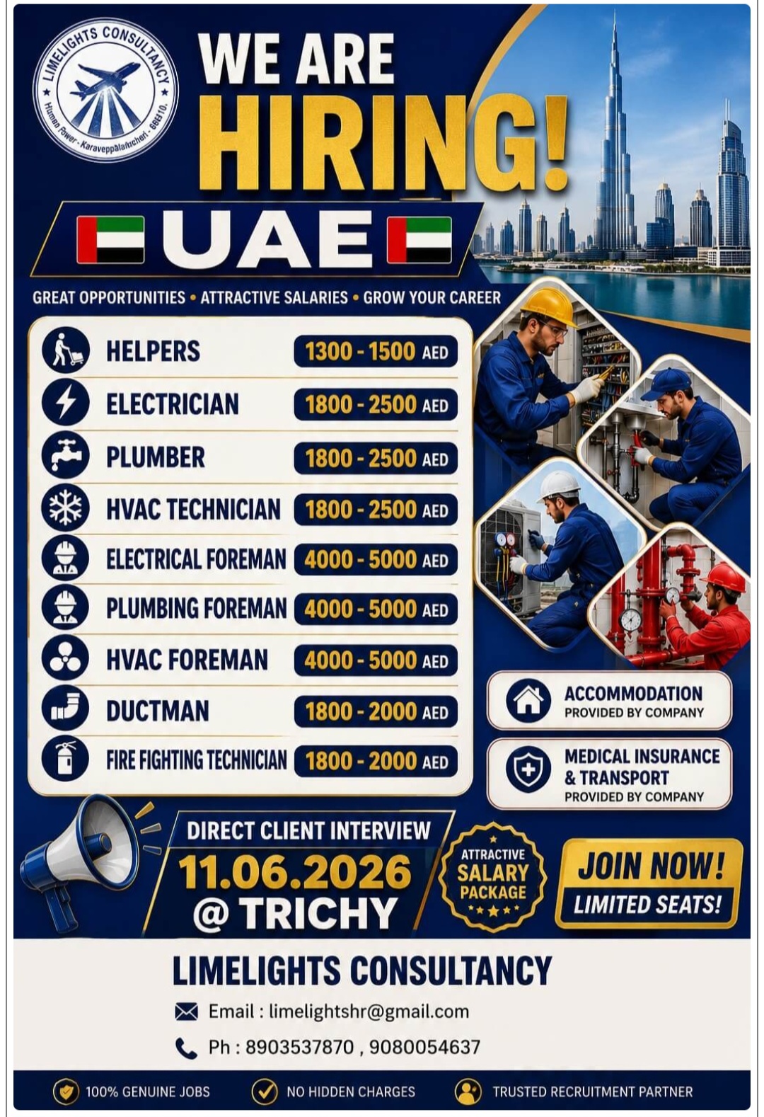 MULTIPLE JOB VACANCIES FOR UAE