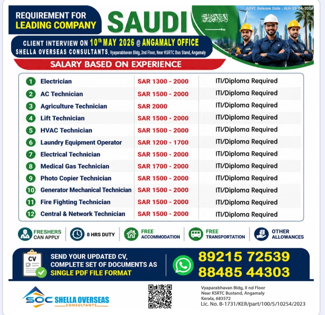 MULTIPLE JOB VACANCIES AT LEADING COMPANY