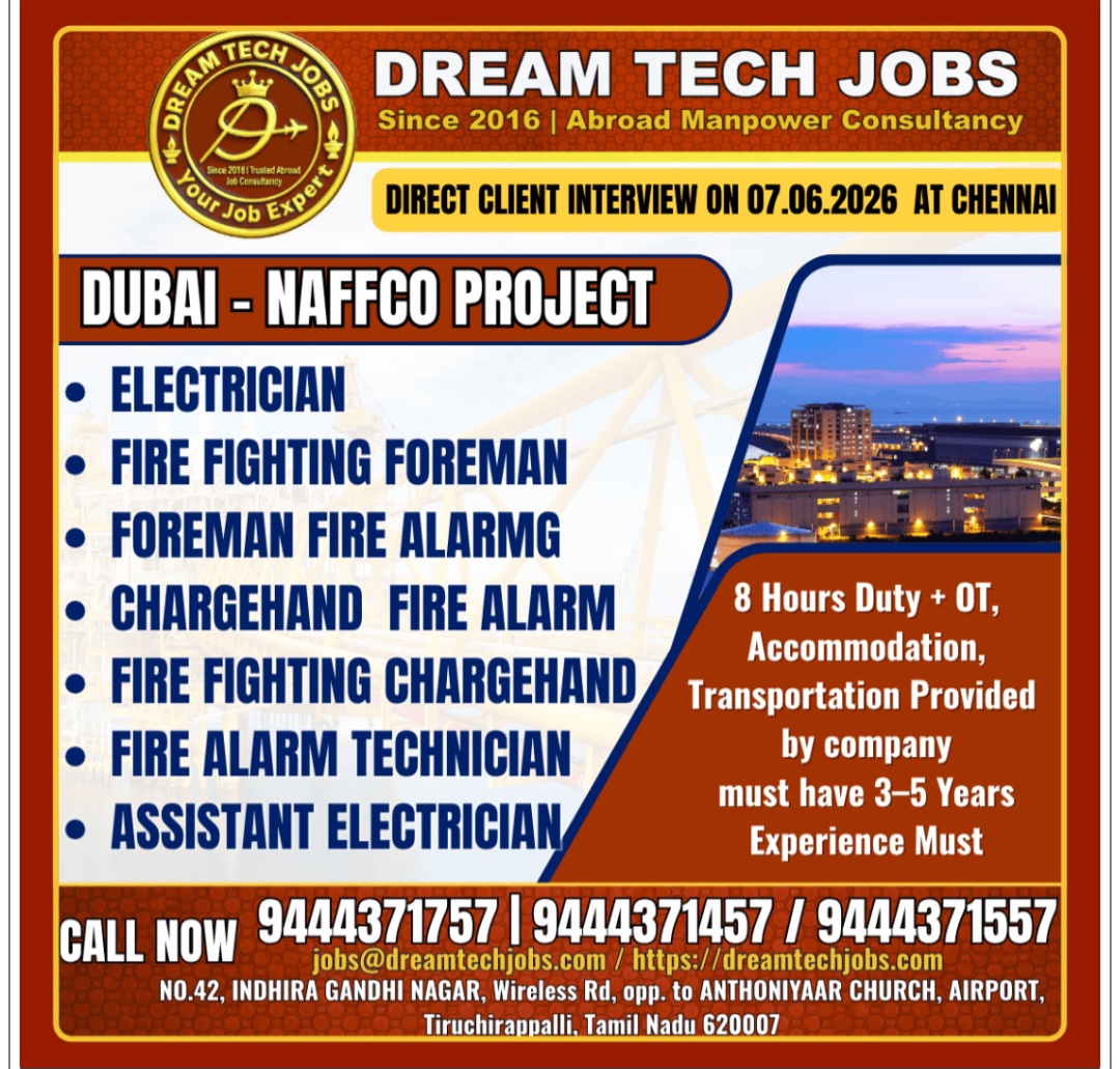 NAFFCO PROJECT RECRUITMENT FOR DUBAI