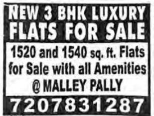 New 3 Bhk Luxury Flats for Sale