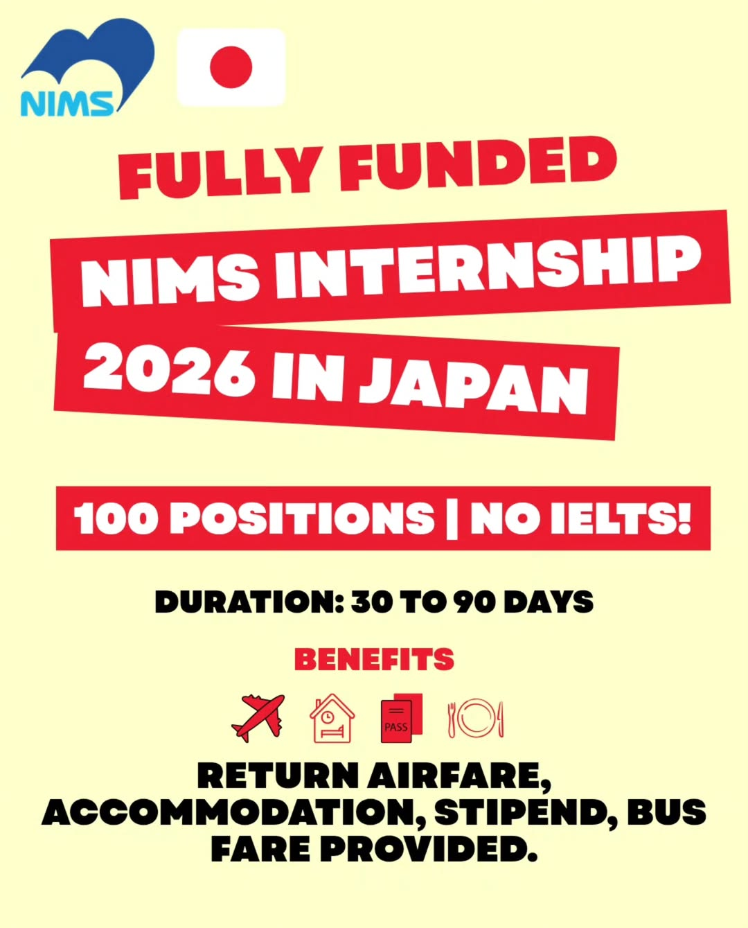 NIMS INTERNSHIP 2026 IN JAPAN