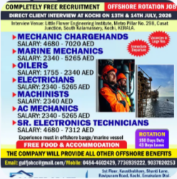 NMDC ABU DHABI – FREE RECRUITMENT AT KOCHI
