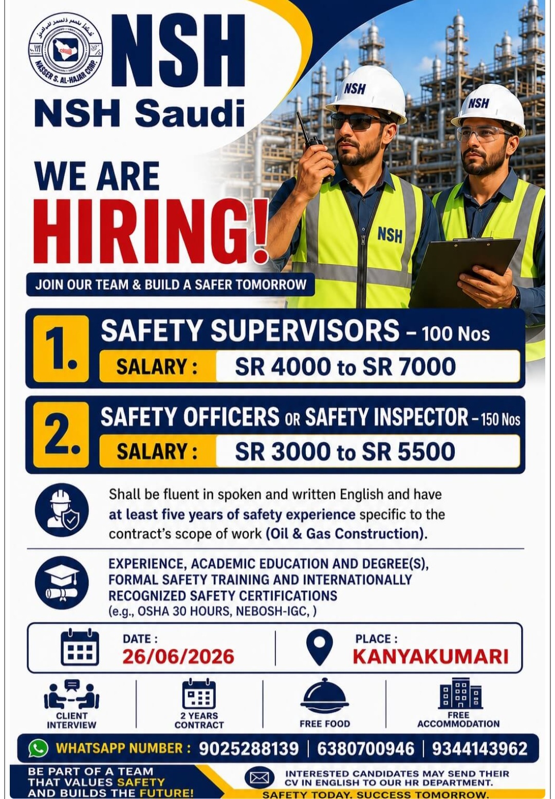NSH SAUDI IS HIRING