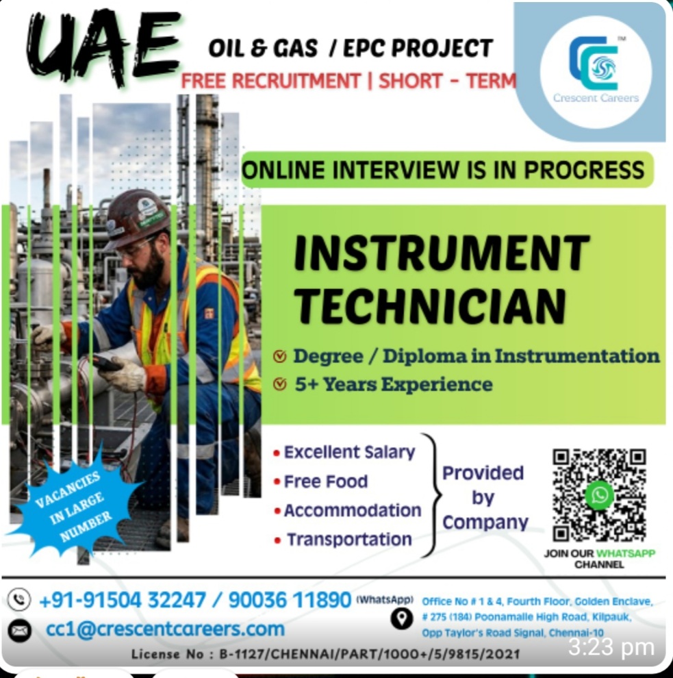 OIL AND GAS EPC PROJECT RECRUITMENT FOR UAE