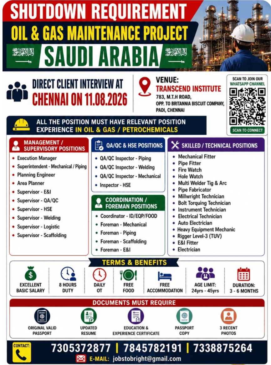 OIL AND GAS MAINTENANCE PROJECT RECRUITMENT
