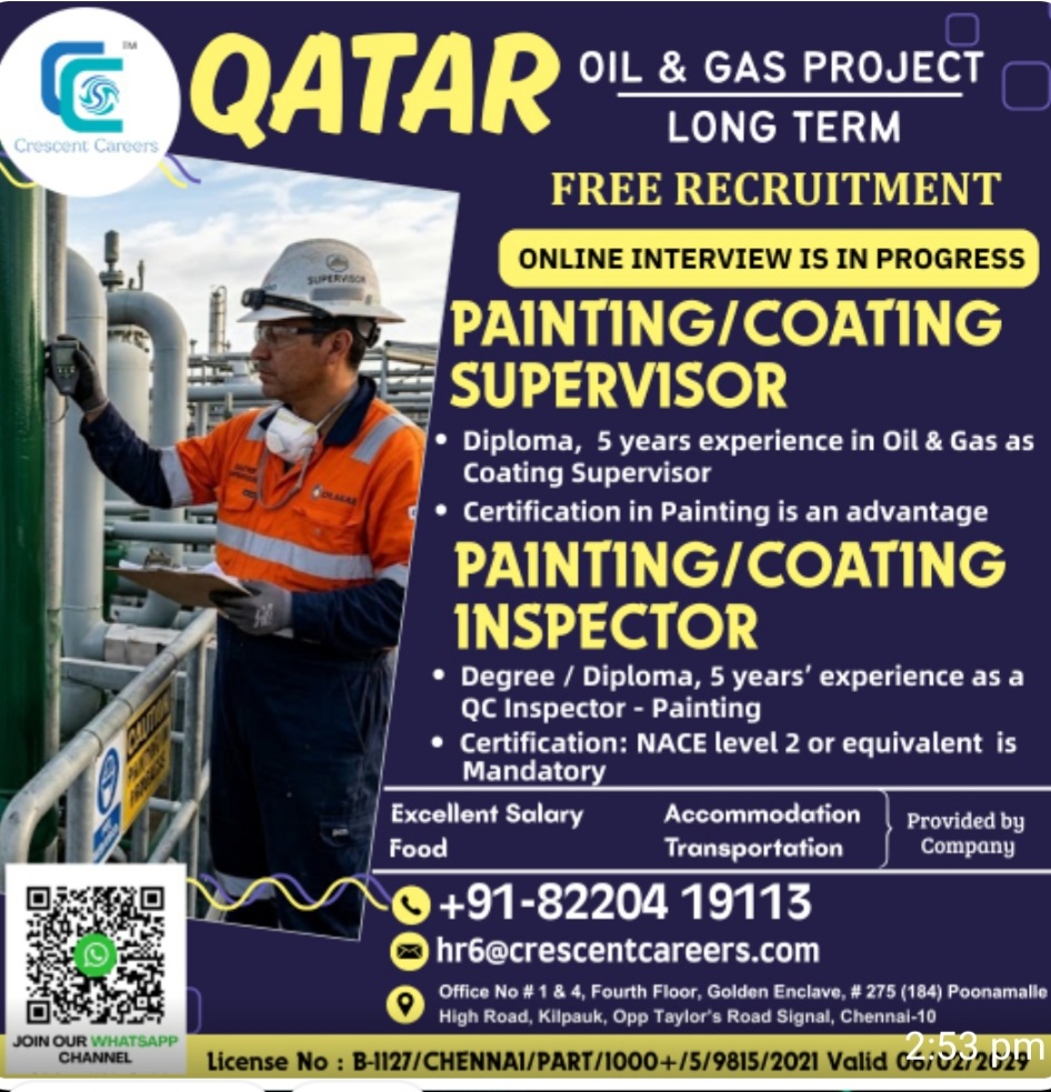 OIL AND GAS PROJECT LONG TERM FREE RECRUITMENT