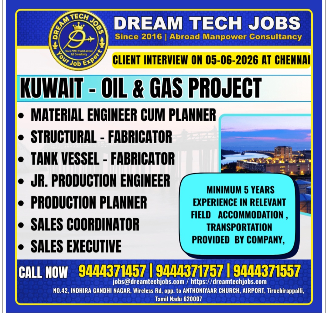 OIL AND GAS PROJECT RECRUITMENT FOR KUWAIT