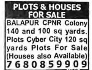 PLOTS AND HOUSES FOR SALE