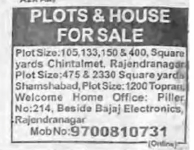 PLOTS FOR SALE