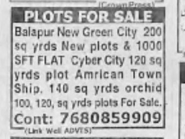 PLOTS FOR SALE