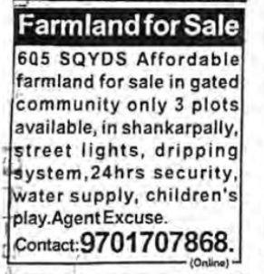 PLOTS FOR SALE