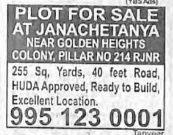 PLOTS FOR SALE